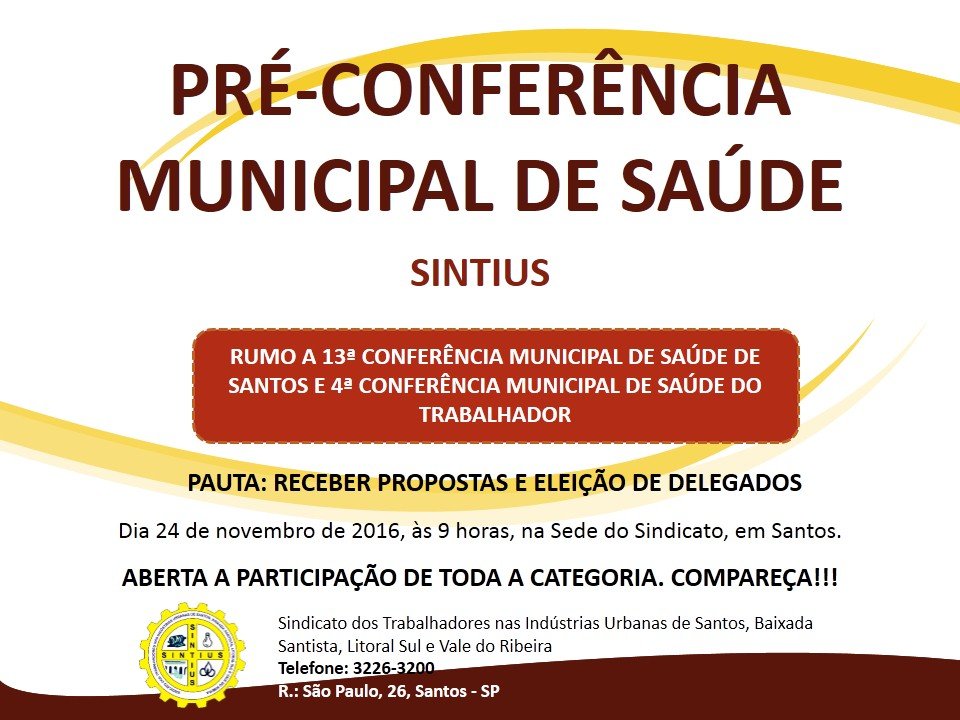 PRE CONFERENCIA MUNICIPAL DE SAUDE