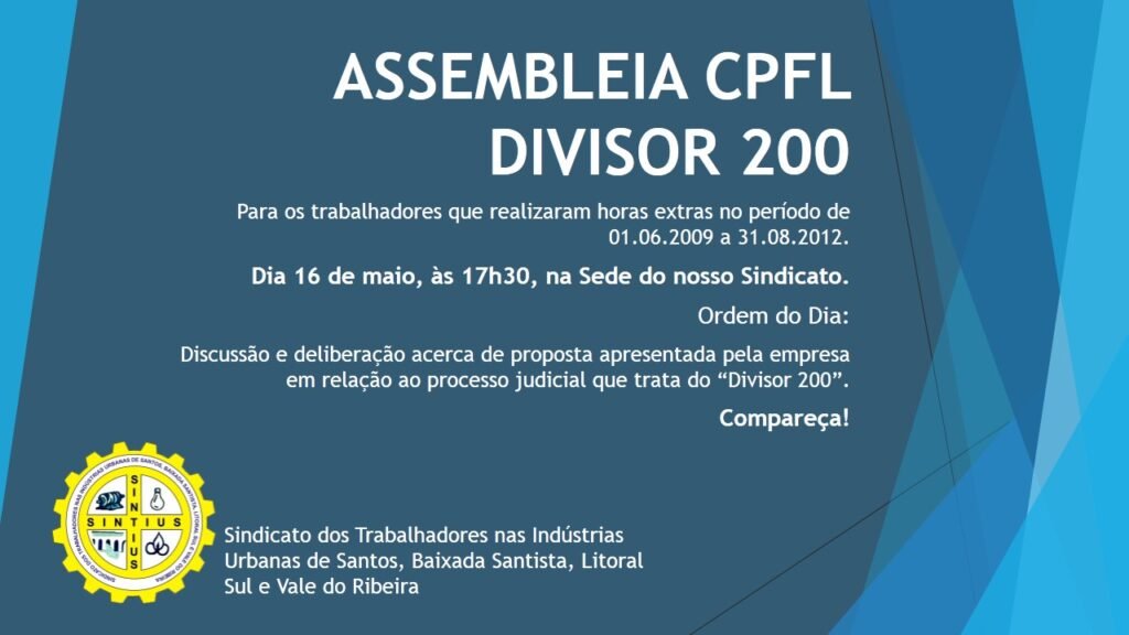 Assembleia cpfl divisor 200