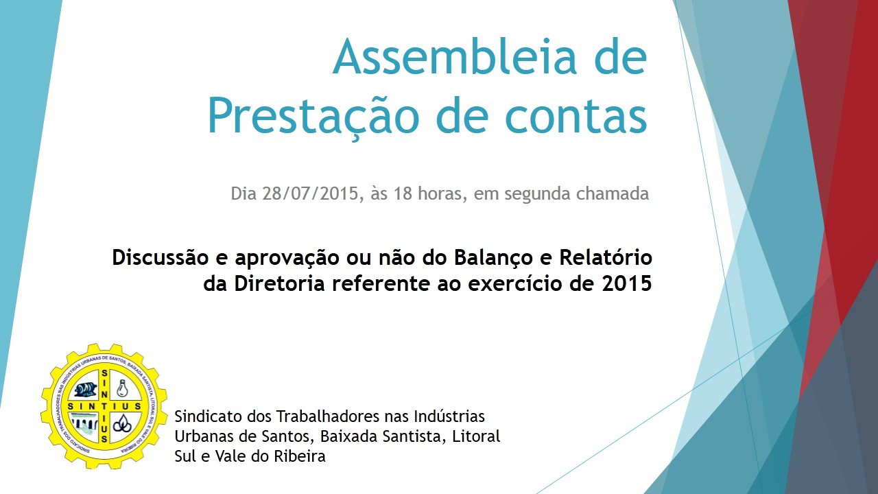 Assembleia prestacao de contas