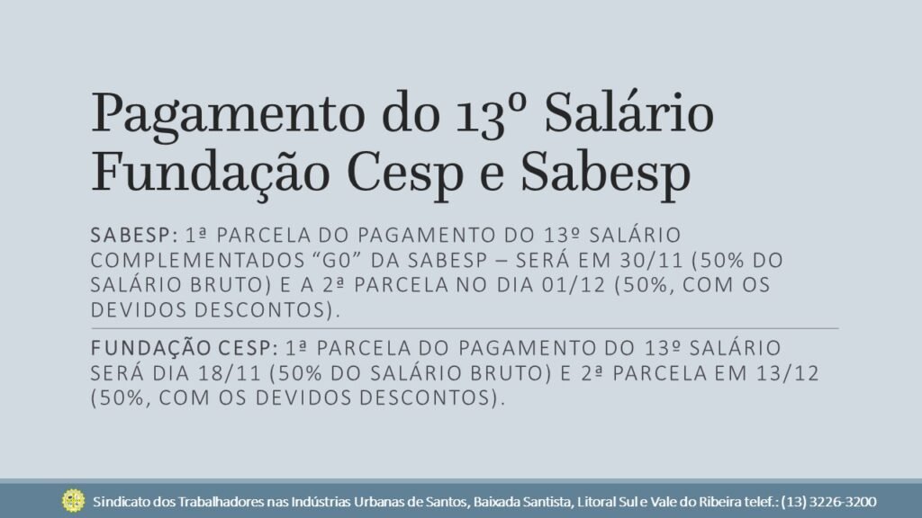 Pagamento do 13 SalarioED