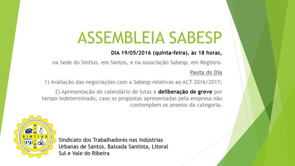 assembleia sabesp dia 19 05