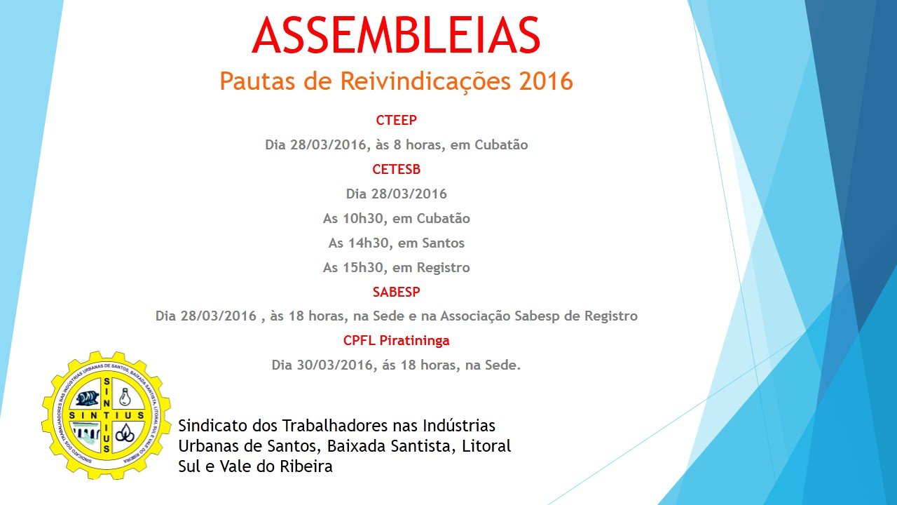 assembleias pautas sintius