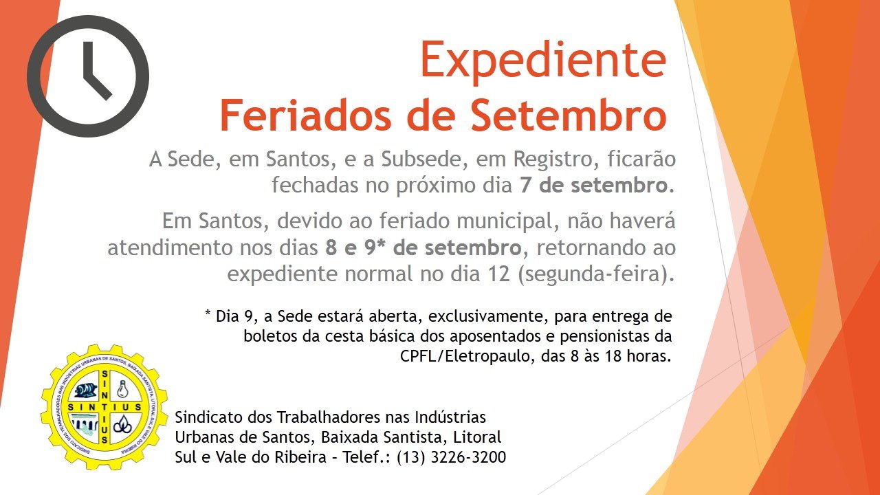 expediente feriado de setembro