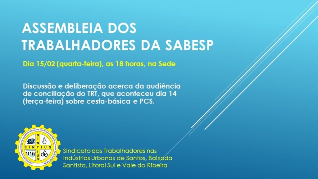 ASSEMBLEIA DE TRABALHADORES DA SABESP