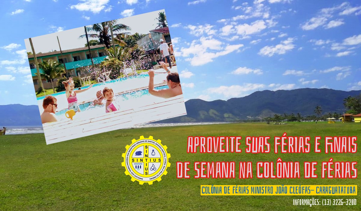 APROVEITE O DESCANSO E LAZER DAS FÉRIAS E FINAIS DE SEMANA NA COLÔNIA EM CARAGUÁ