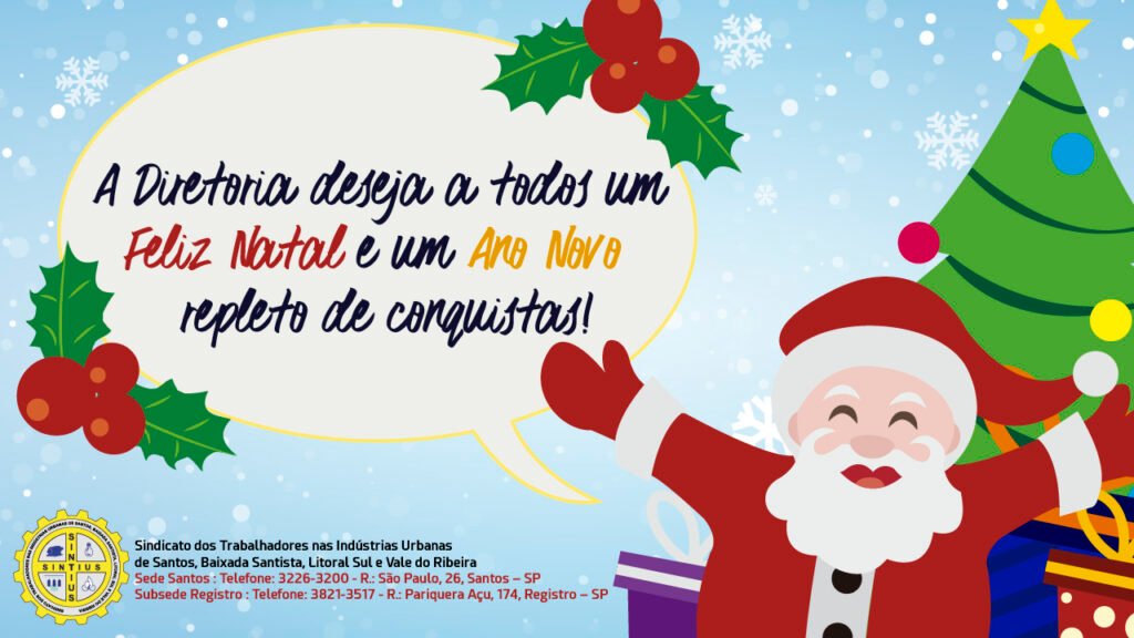 DIRETORIA DESEJA A TODOS UM FELIZ NATAL E UM ANO NOVO REPLETO DE CONQUISTAS!