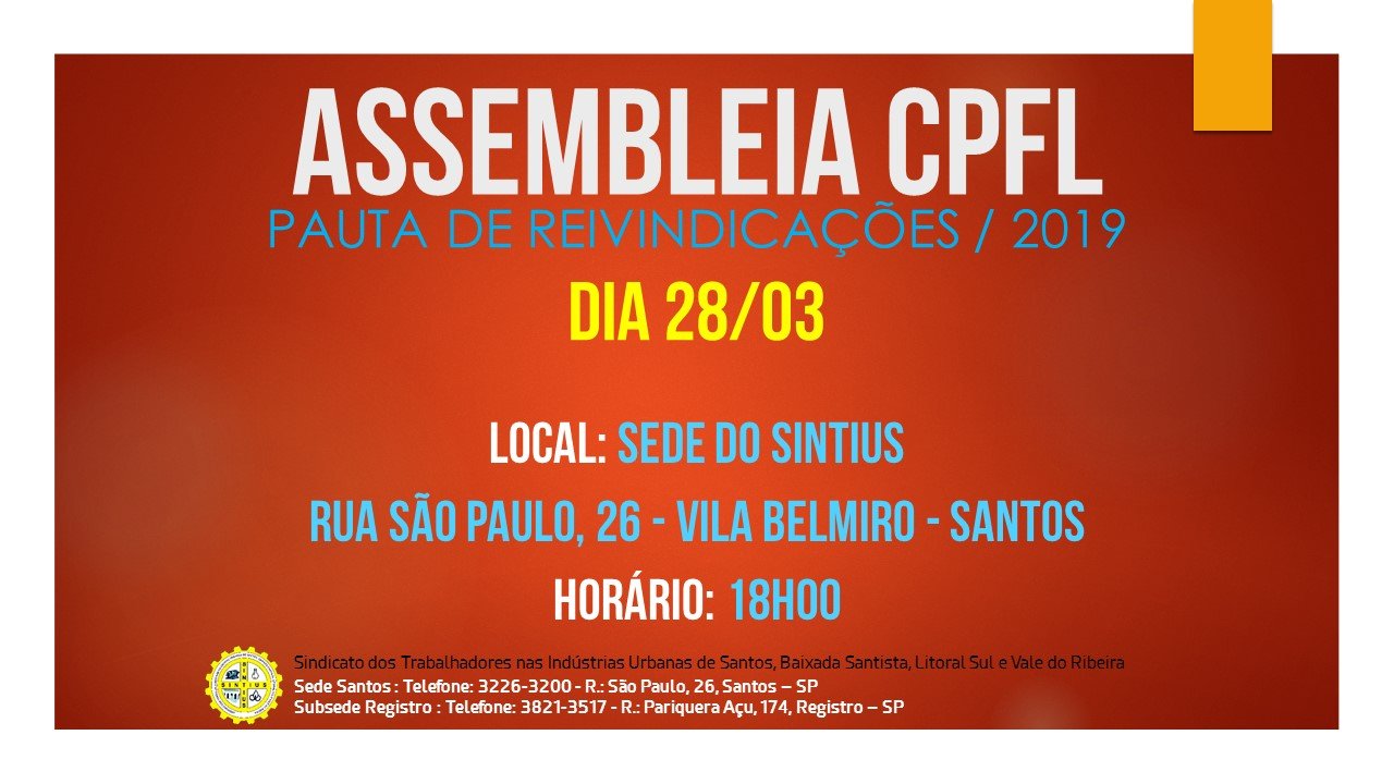 TRABALHADORES DA CPFL SE REÚNEM EM ASSEMBLEIA PARA DELIBERAR REIVINDICAÇÕES