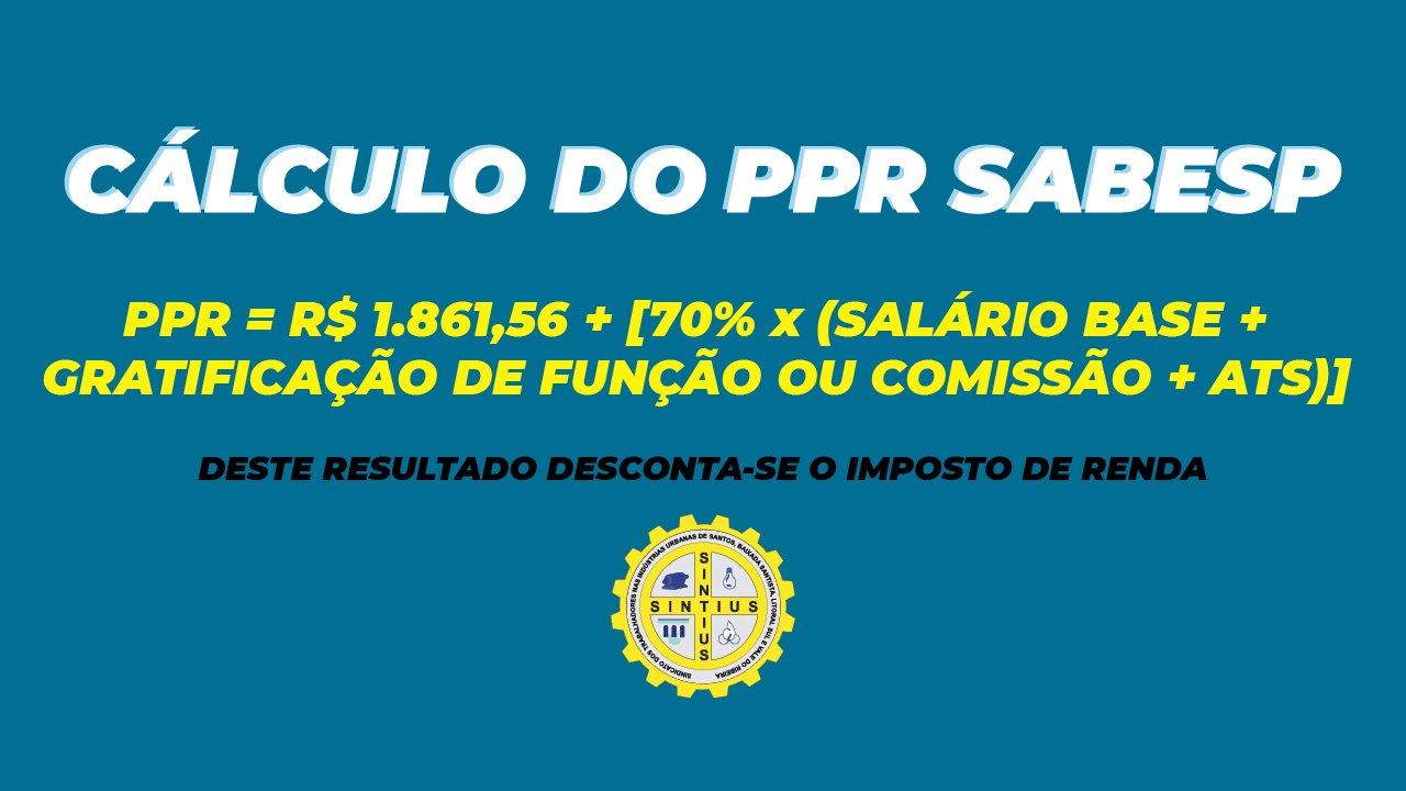 SABESP ATENDE REIVINDICAÇÃO DO SINTIUS E ANTECIPA PAGAMENTO DO PPR NO DIA 10/04