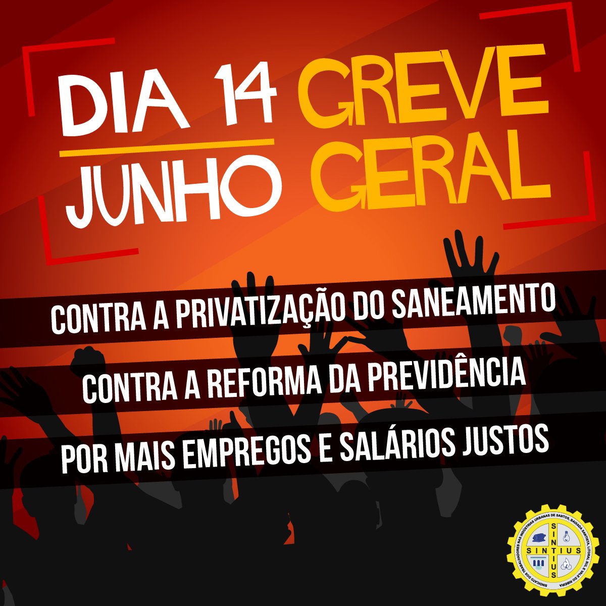 SEXTA-FEIRA, DIA 14, O BRASIL VAI PARAR PARA PRESERVAR OS DIREITOS DO TRABALHADOR