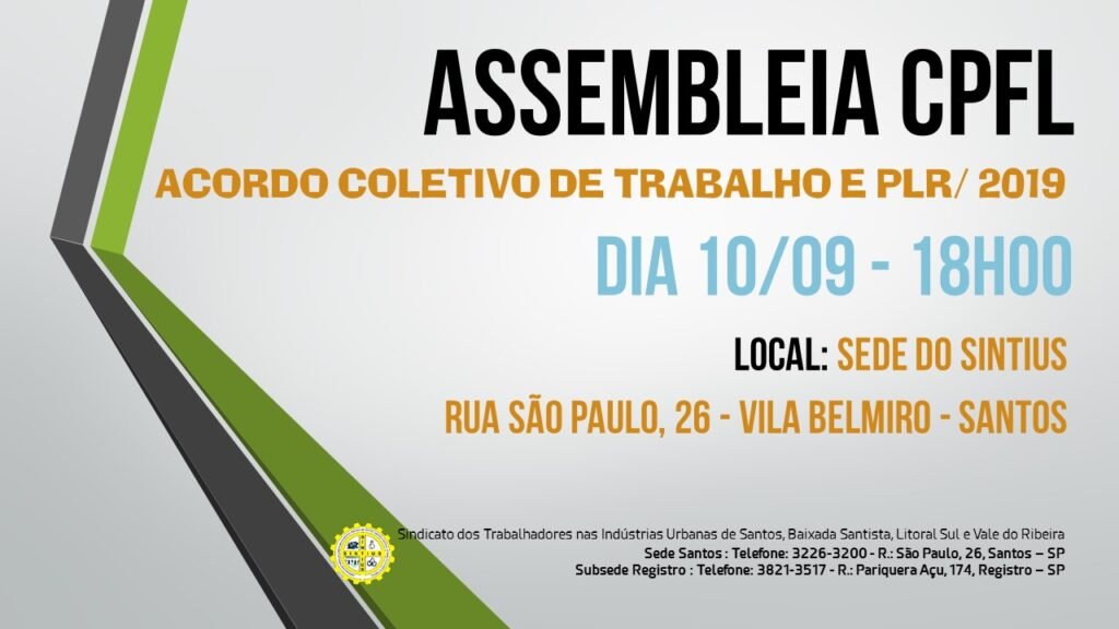 TRABALHADORES DA CPFL SE REÚNEM EM ASSEMBLEIA DIA 10/09 PARA AVALIAR ACT E PLR