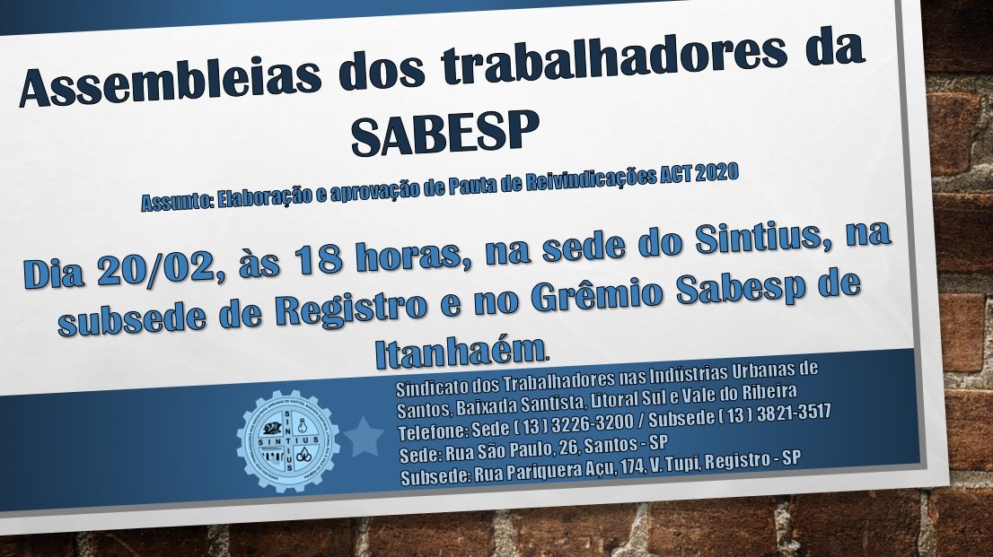 ASSEMBLEIA SABESP