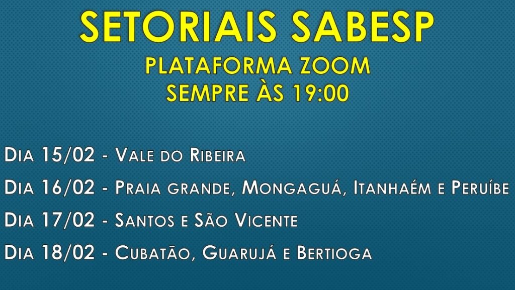 SETORIAIS SABESP
