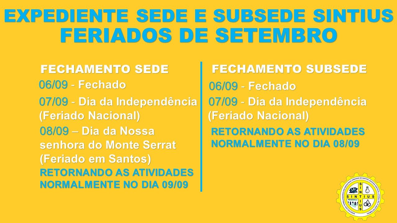 18 08 21 FERIADO SETEMBRO SEDE E SUBSEDE