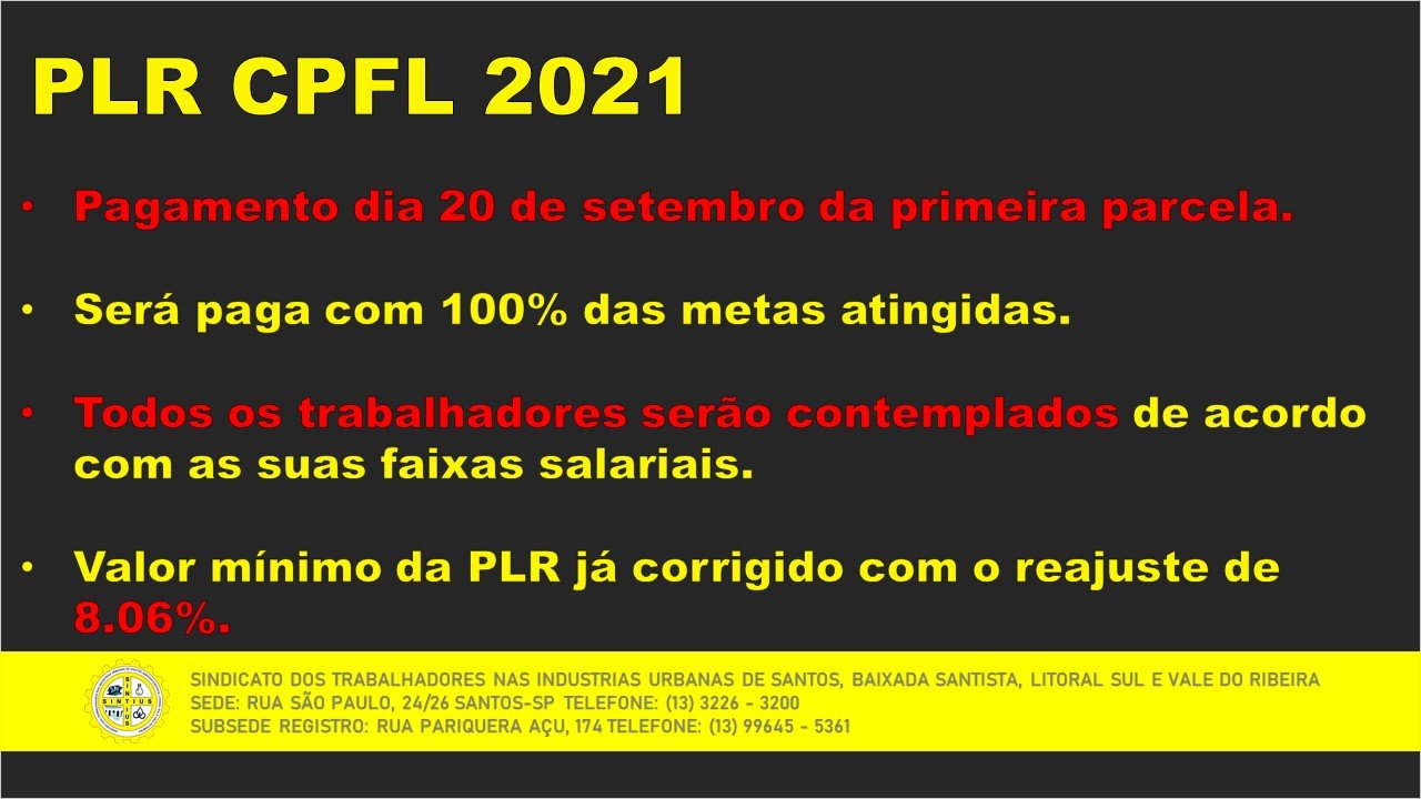15 09 21 PLR CPFL PAGAMENTO