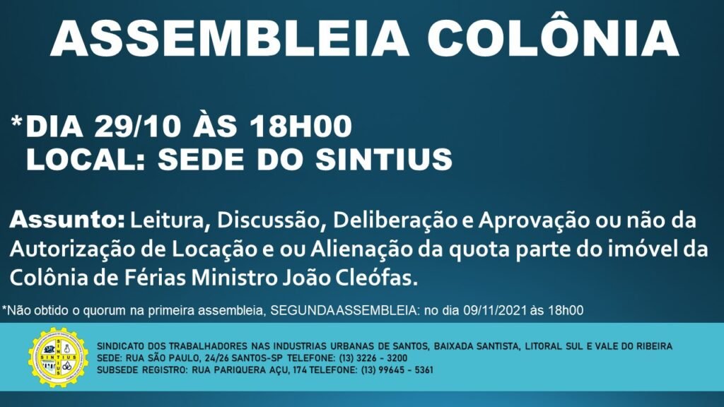 13 10 21 Assembleia Colônia