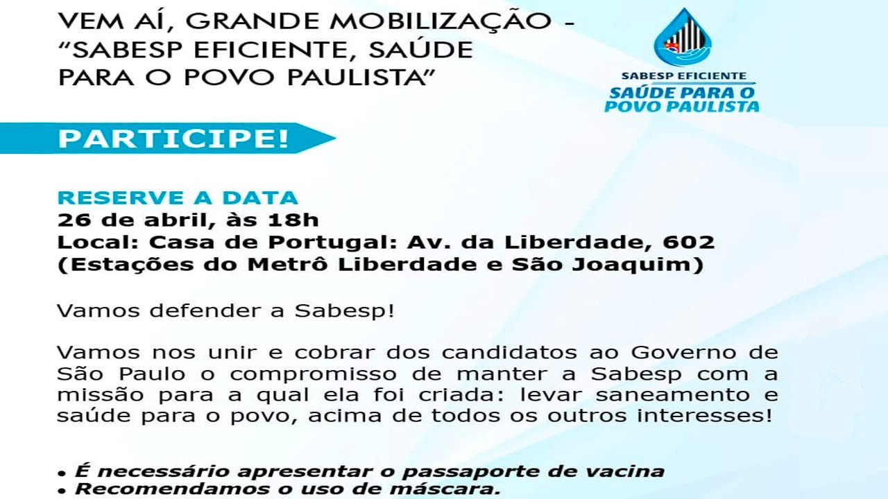 25 04 2022 ATO EM DEFESA DA SABESP