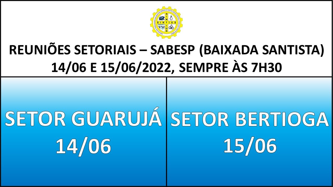 09 06 2022 Setoriais Sabesp 1406 e 1506