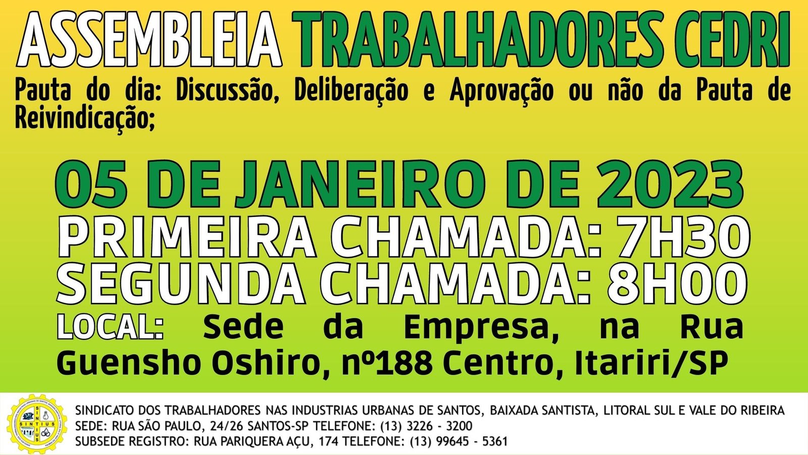 16 12 2022 ASSEMBLEIA TRABALHADORES CEDRI