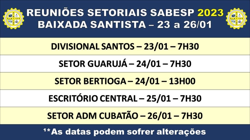 23 01 2023 Sabesp Setoriais SEMANAL 23 a 26 01