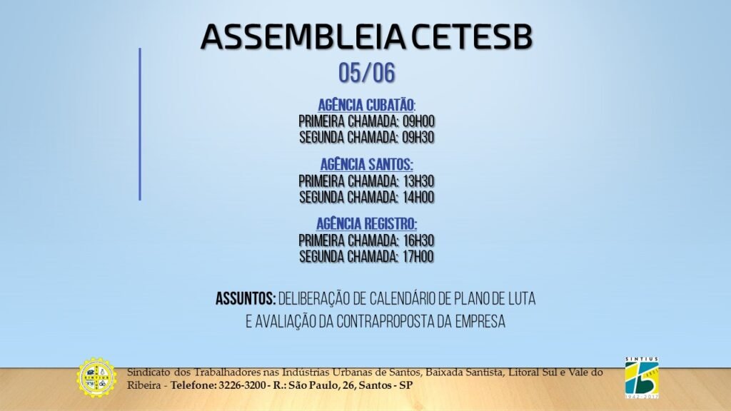 ASSEMBLEIA CETESB 05/06