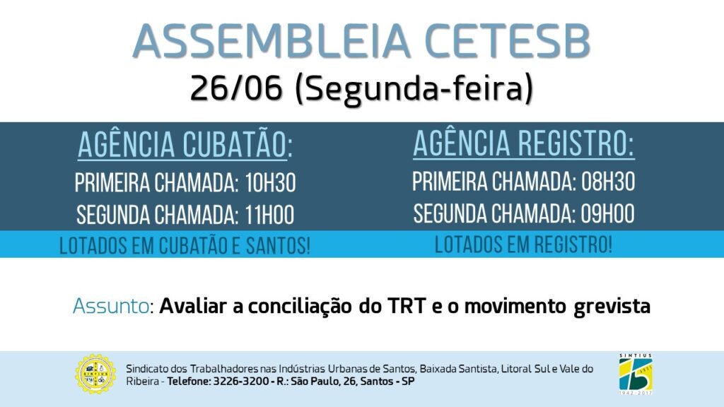 ASSEMBLEIA CETESB 26/06