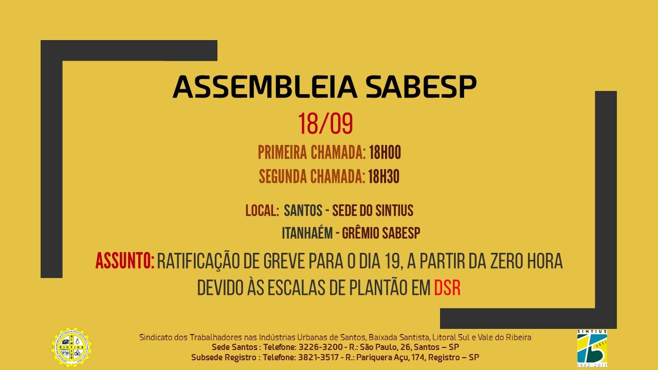 ASSEMBLEIA SABESP 18/09