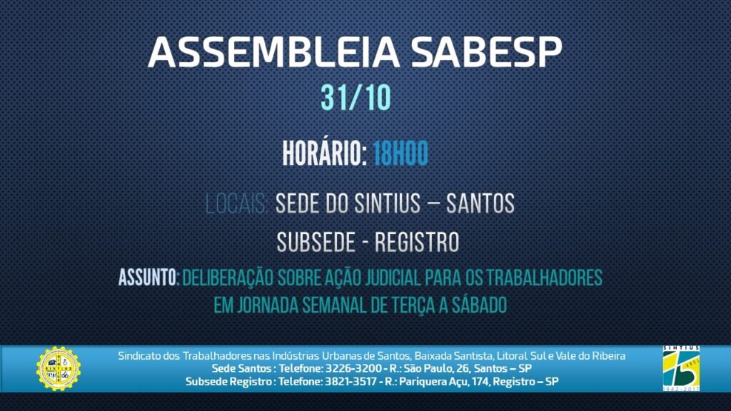 ASSEMBLEIA SABESP 31/10
