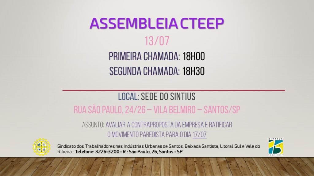 ASSSEMBLEIA CTEEP 13/07