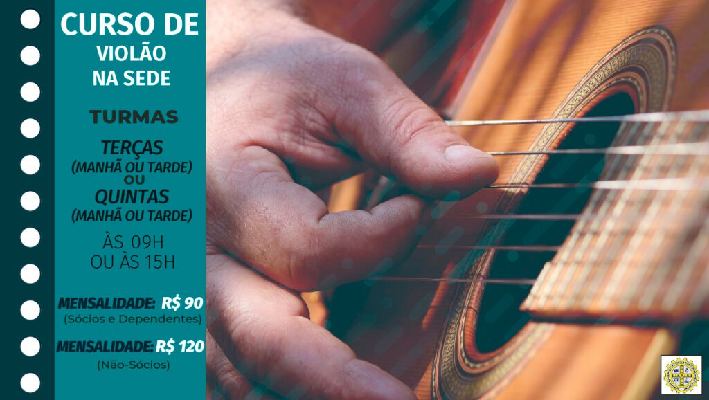 INSCRIÇÕES ABERTAS PARA AULAS DE VIOLÃO E GUITARRA COM PREÇOS ESPECIAIS, NA SEDE