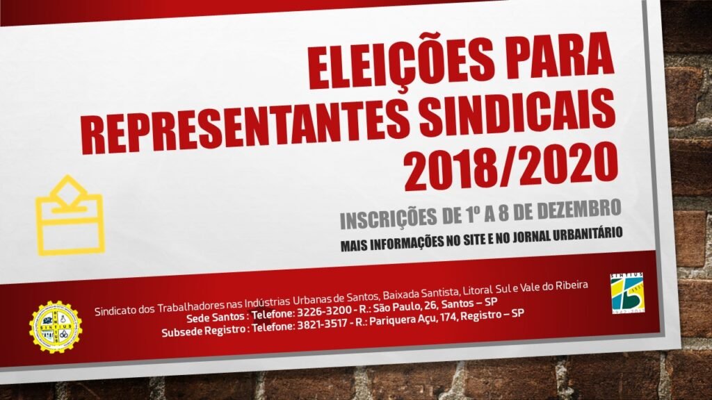 ELEIÇÕES PARA REPRESENTANTES SINDICAIS