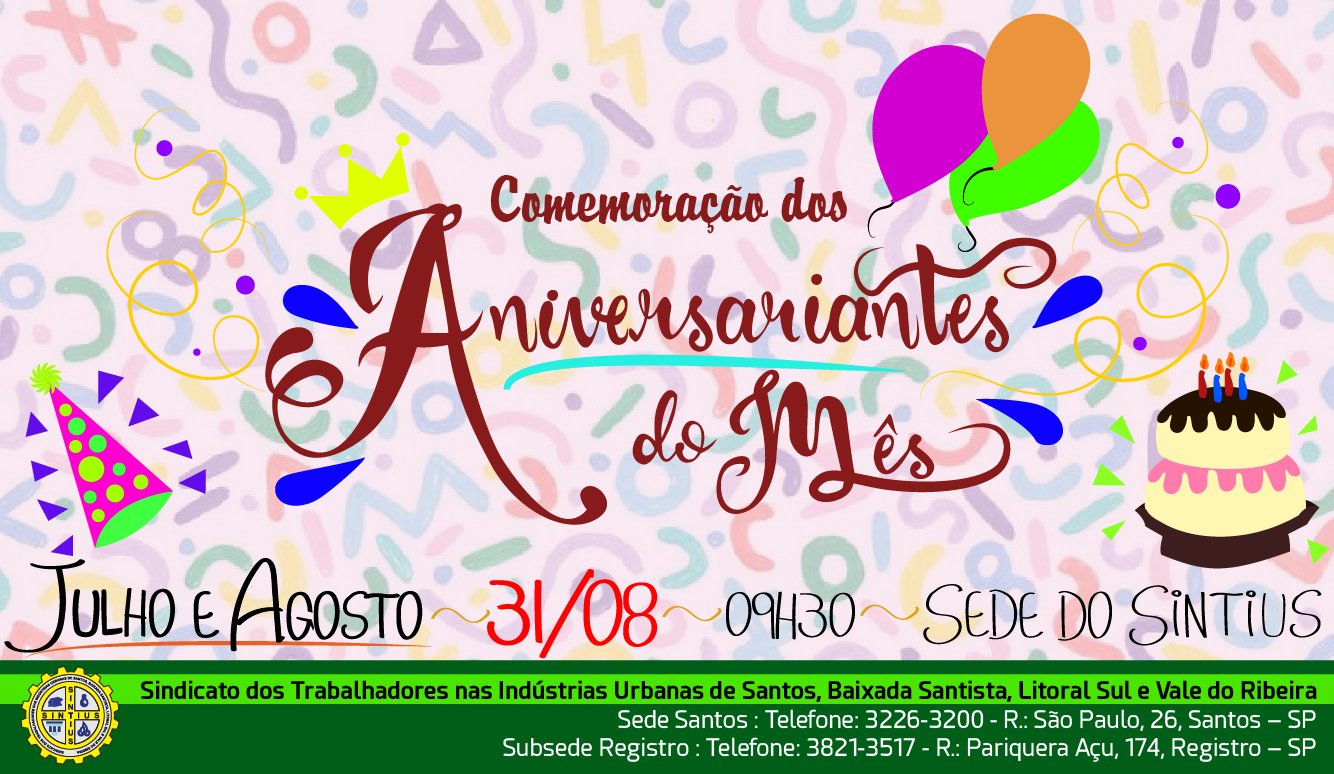 CAFÉ DA MANHÃ PARA OS ANIVERSARIANTES DOS MESES DE JULHO E AGOSTO SERÁ DIA 31