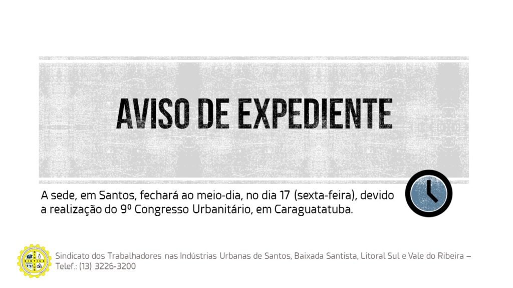 Expediente nono congresso urbanitário