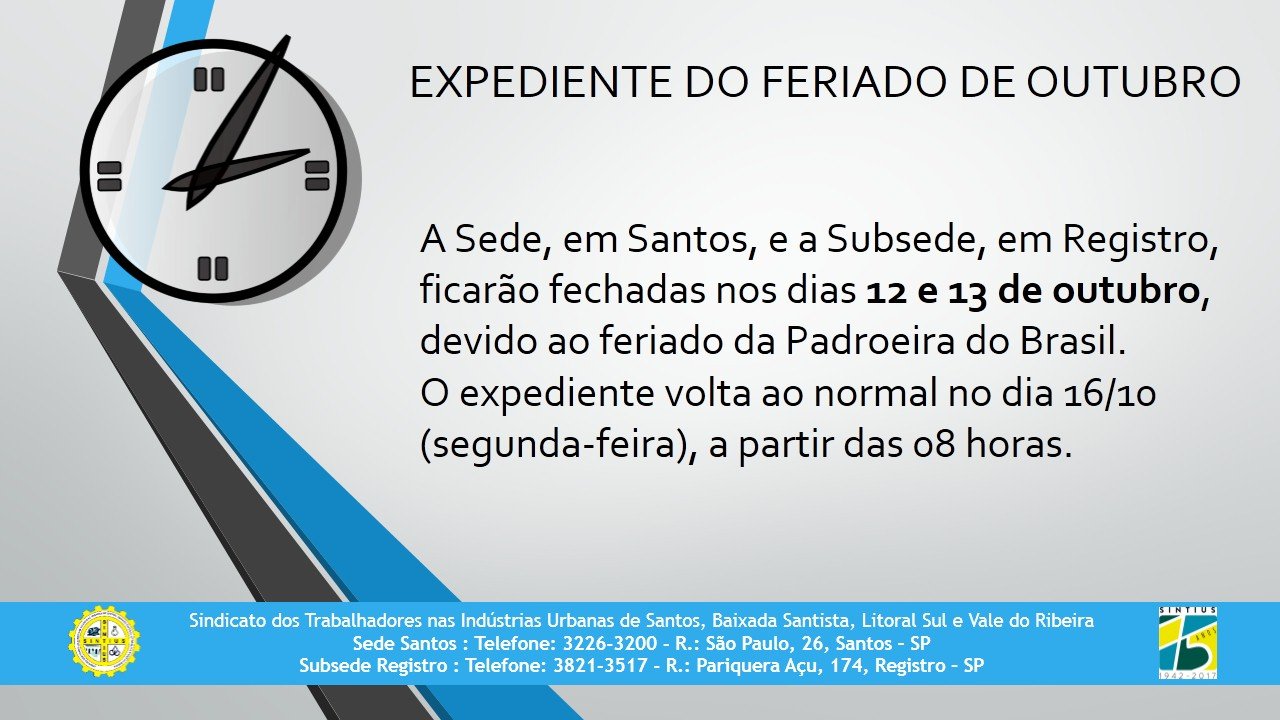 expediente feriado de outubro