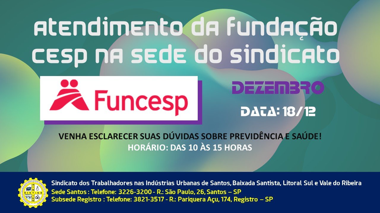 ATENDIMENTO DA FUNDAÇÃO CESP - DEZEMBRO